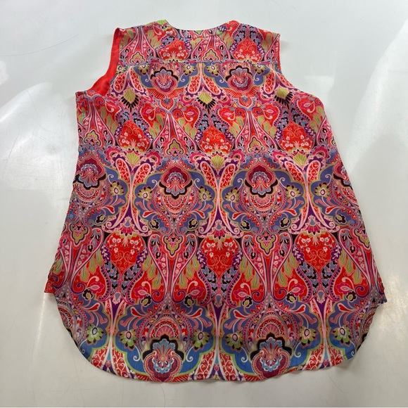 Tommy Hilfiger  women’s orange textured top L L65-37 - Picture 3 of 5